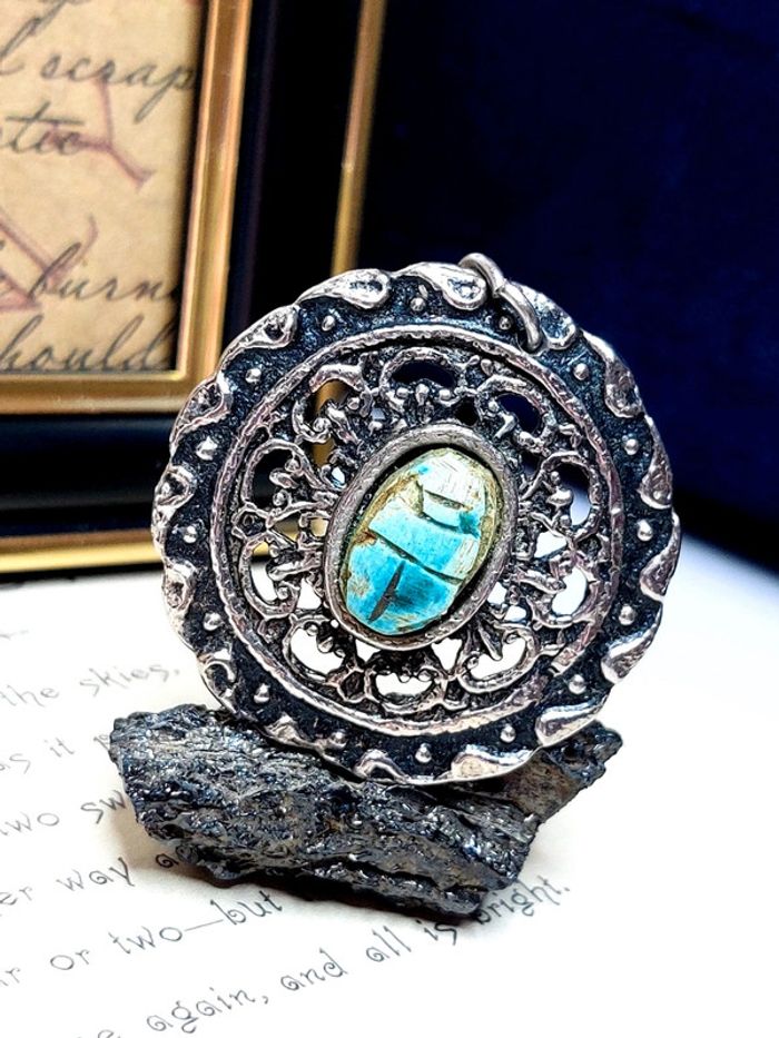 Magnifique pendentif vintage ethnique bohème - photo numéro 2