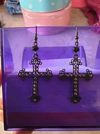 Boucles d'oreilles croix