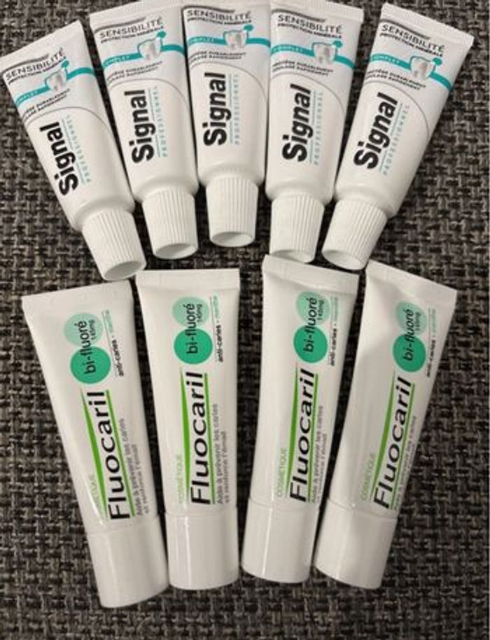 Lot de 11 dentifrices fluocaril signal elgydium - photo numéro 2