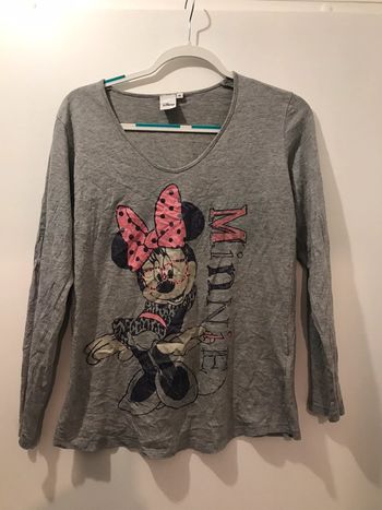 Haut Disney minnie gris manches longues taille 42