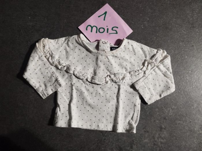 T-shirt pois dorés 1 mois