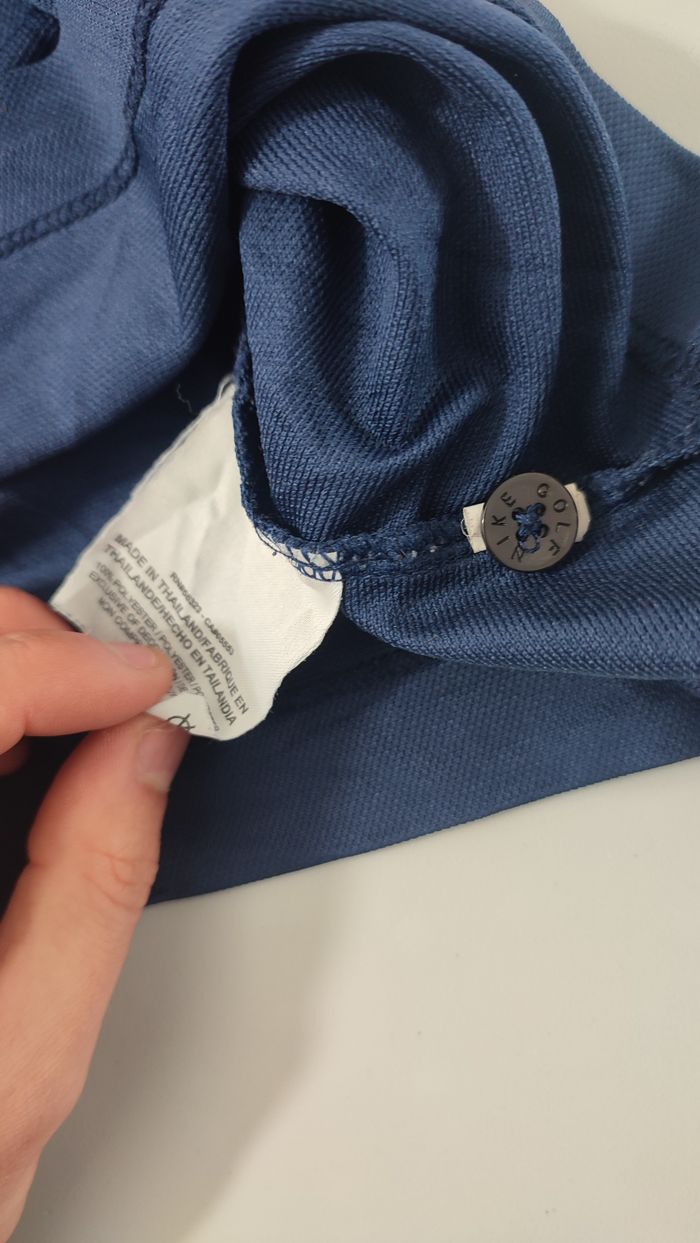 Vêtement vintage de marque Polo bleu Nike Nikegolf Dri-fit L #D84 - photo numéro 8