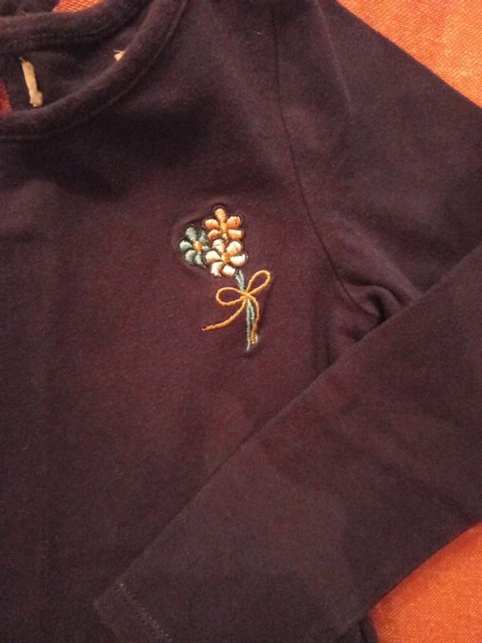 Ensemble robe légère coton collants a pois marine et blanc - photo numéro 4