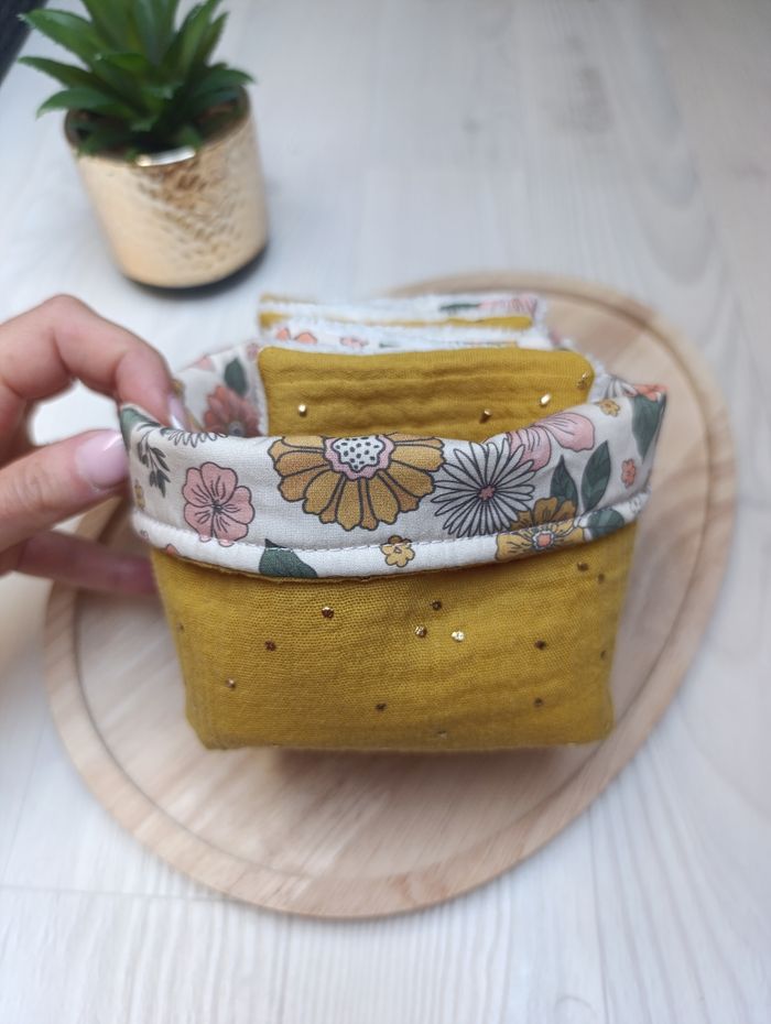 Panière+ 7 lingettes lavables - photo numéro 3