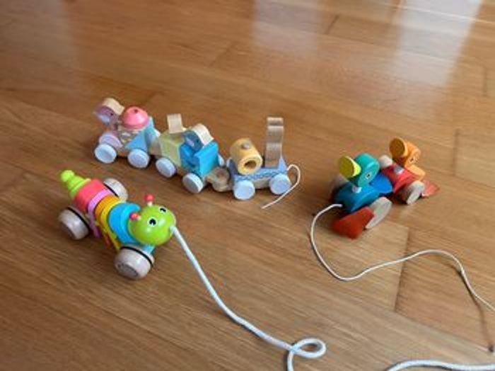 Lot jouets à tirer en bois - photo numéro 5