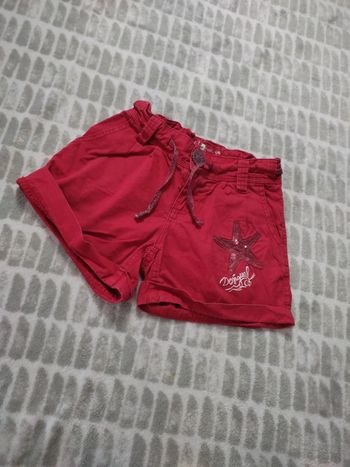 Short rouge ample paillettes Desigual 5 6 ans