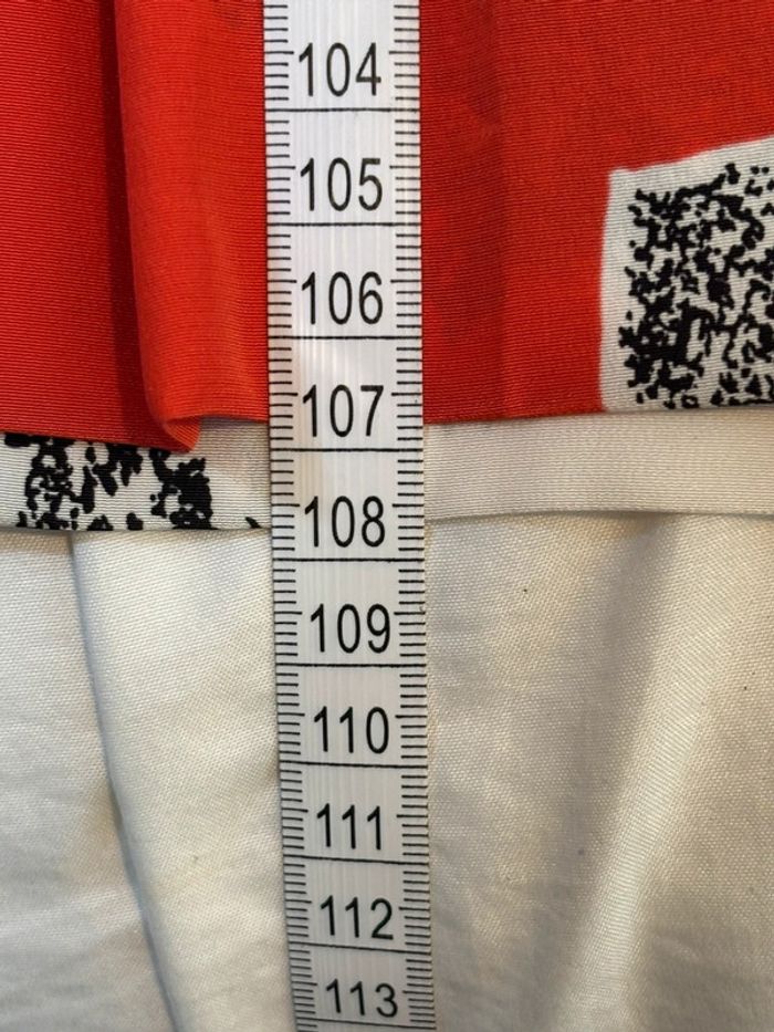 Belle robe d’été vintage vermillon imprimé graphique - photo numéro 11