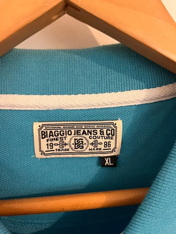 Polo biaggio turquoise - taille XL - photo numéro 2