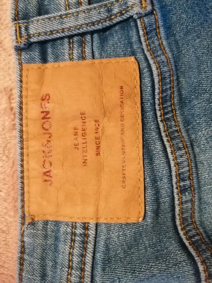 Jeans jack and Jones a troue skinny bleu - photo numéro 5