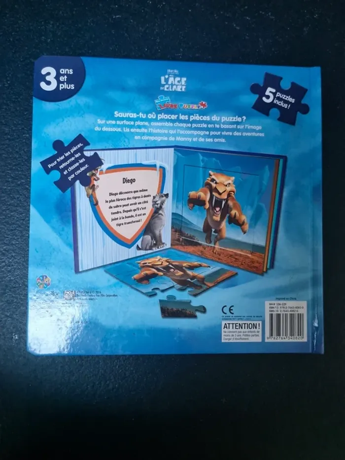 Livre puzzle l'âge de glace - photo numéro 7
