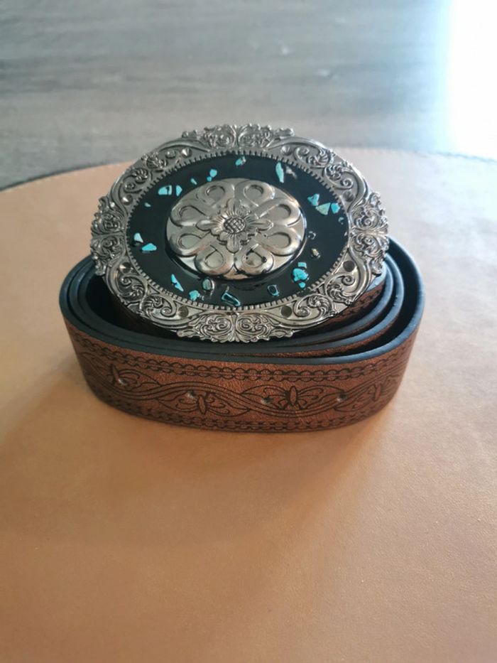 Ceinture de cowboy country fleur