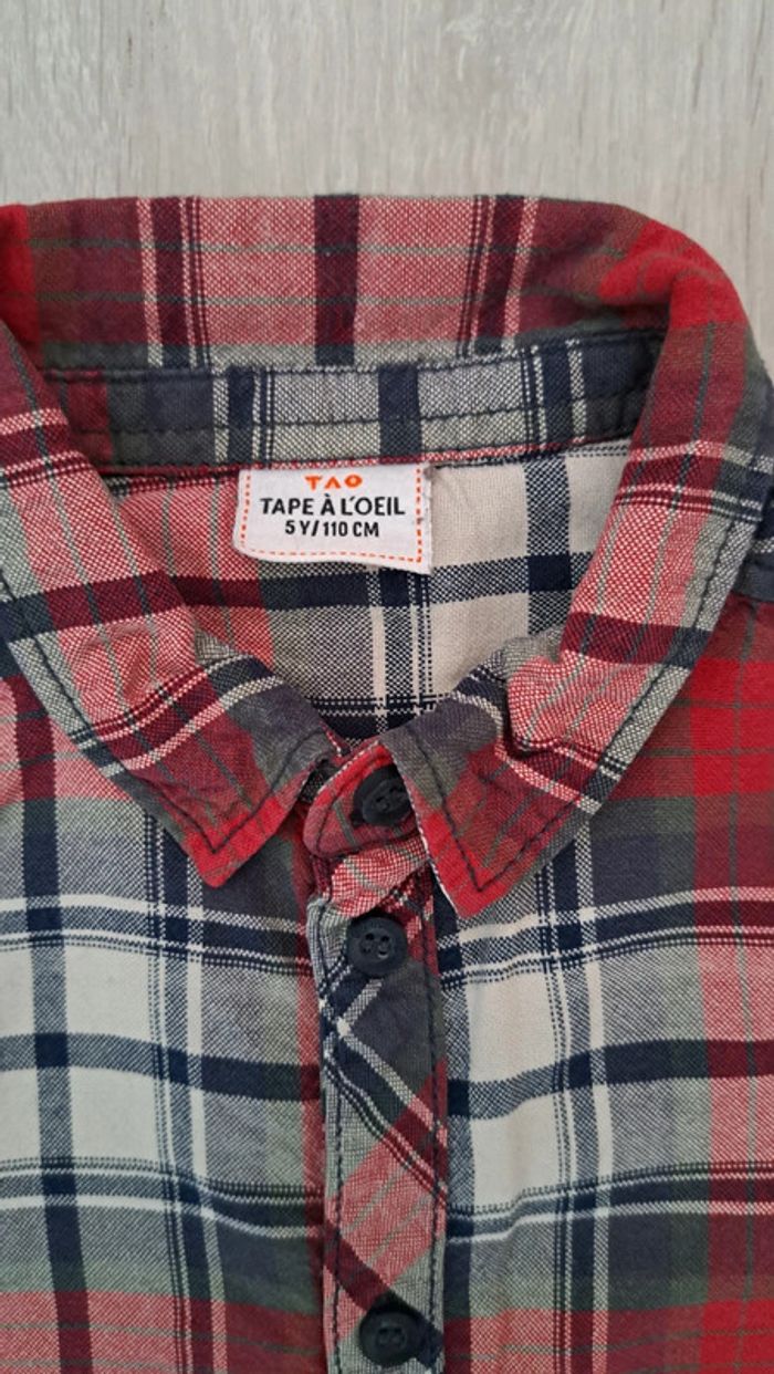 Chemise à carreaux rouge - photo numéro 3