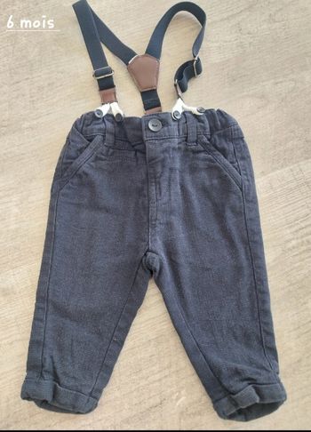 Pantalon avec bretelles 6 mois