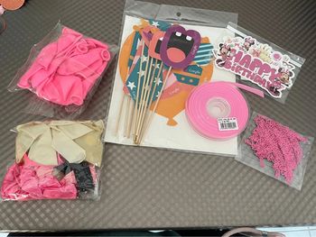 Lot deco rose anniversaire