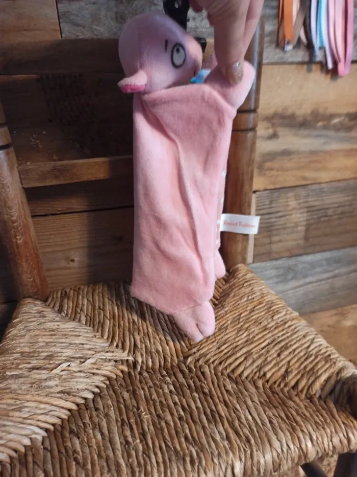 Doudou Rosalie & trüffelchen cochon neuf - photo numéro 3