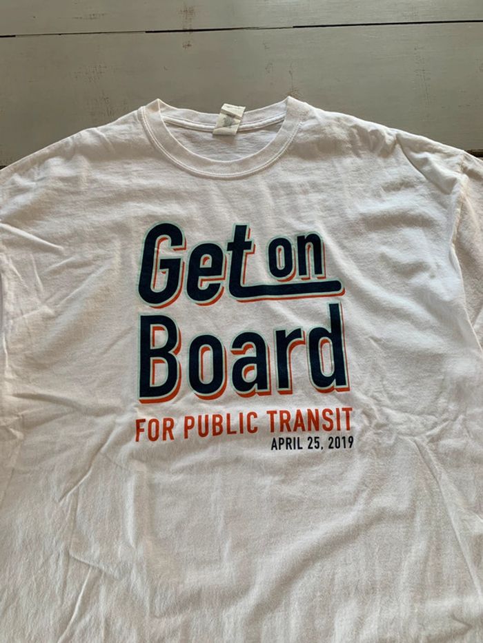 Tee shirt blanc printed « Get on board » USA April 2019 - photo numéro 3