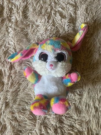 Troody - Brilloo Friends peluche lapin jaune rose bleu et blanc