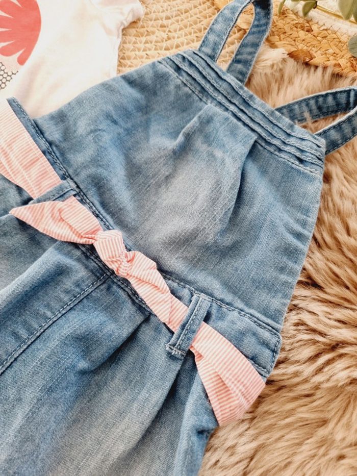 Robe en jeans tee-shirt 6mois bébé fille - photo numéro 3