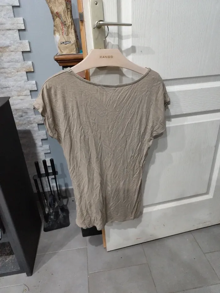 T-shirt uni beige camaïeu - photo numéro 4