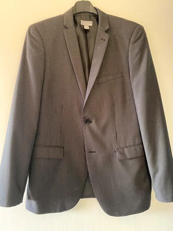 Veste de costume rayé noir/blanc H&M Taille 48
