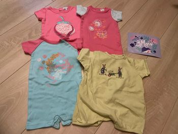 Lot de 4 pyjamas été 3 mois tex baby
