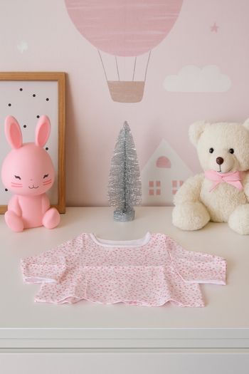 🌸 Petit Haut Rose à Fleurs - Zip Zap (0-3 mois) 🌸