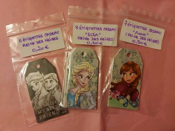 Étiquettes cadeaux "La reine des neiges"