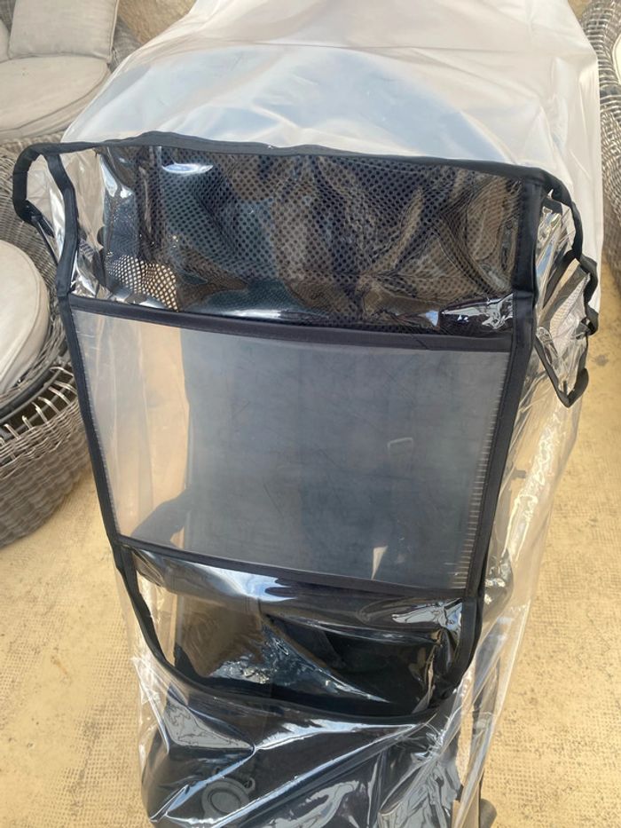 protège pluie pour poussette universelle transparente en plastique neuve - n60j - photo numéro 5