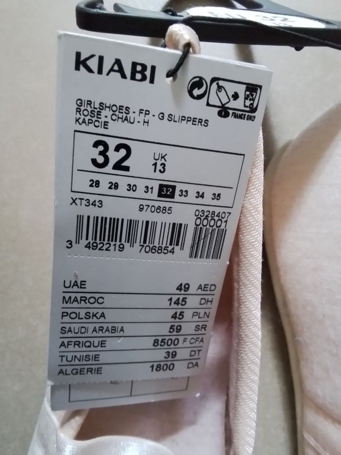 Chaussons ballerines fille en 32 KIABI NEUFS - photo numéro 3