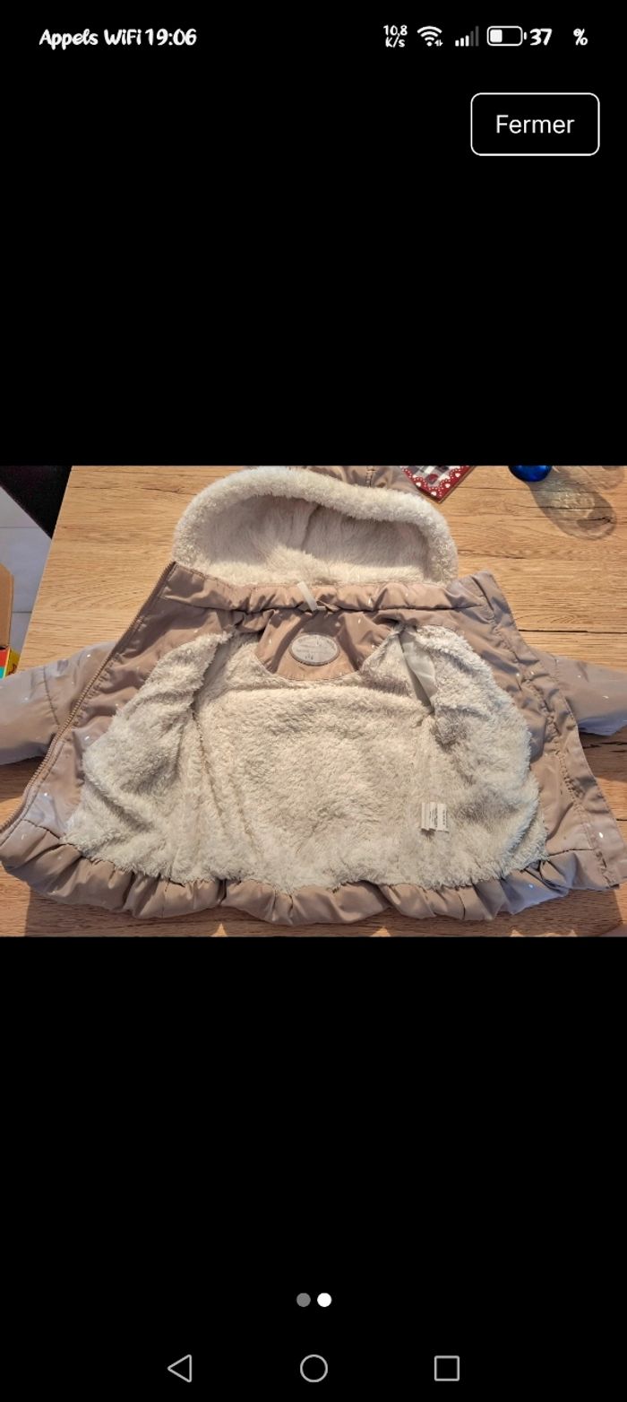Manteau doudoune hiver fille 12mois - photo numéro 2