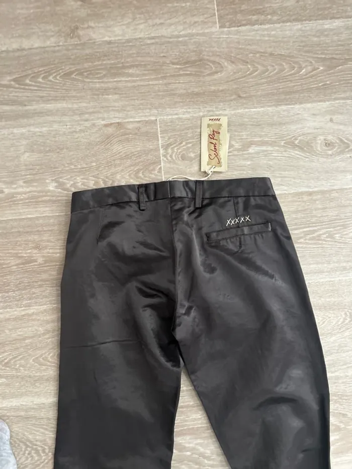Pantalon School rag satin collection sample rétro pattes d’éléphant 28 S - photo numéro 4