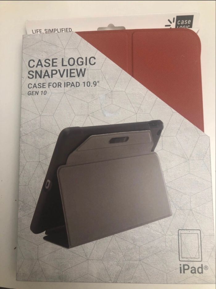 Coque Case Logic SnapView iPad 10.9” Gen 10 – tout  neuve