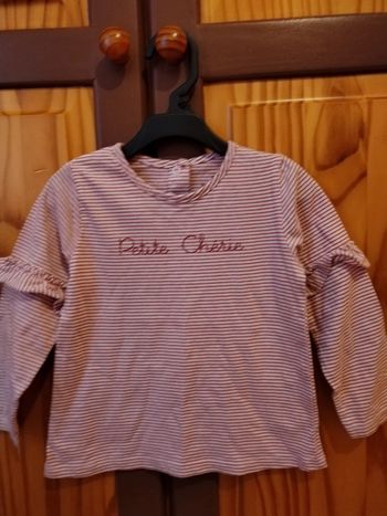 Tee shirts manches longue à volant