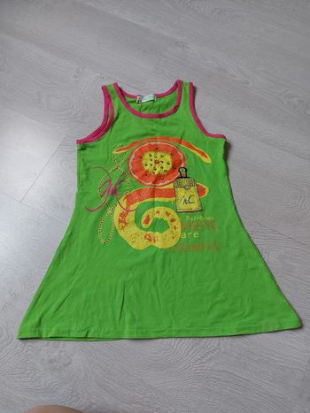 Tee shirt vert à strass 12 ans