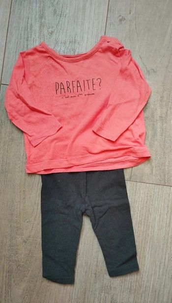 Ensemble top et legging 3 mois Kiabi