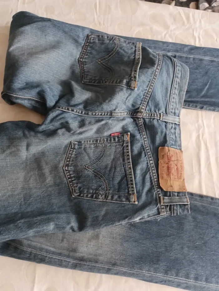 Pantalon jeans homme Levi's 501 taille 40 coupe droite - photo numéro 6