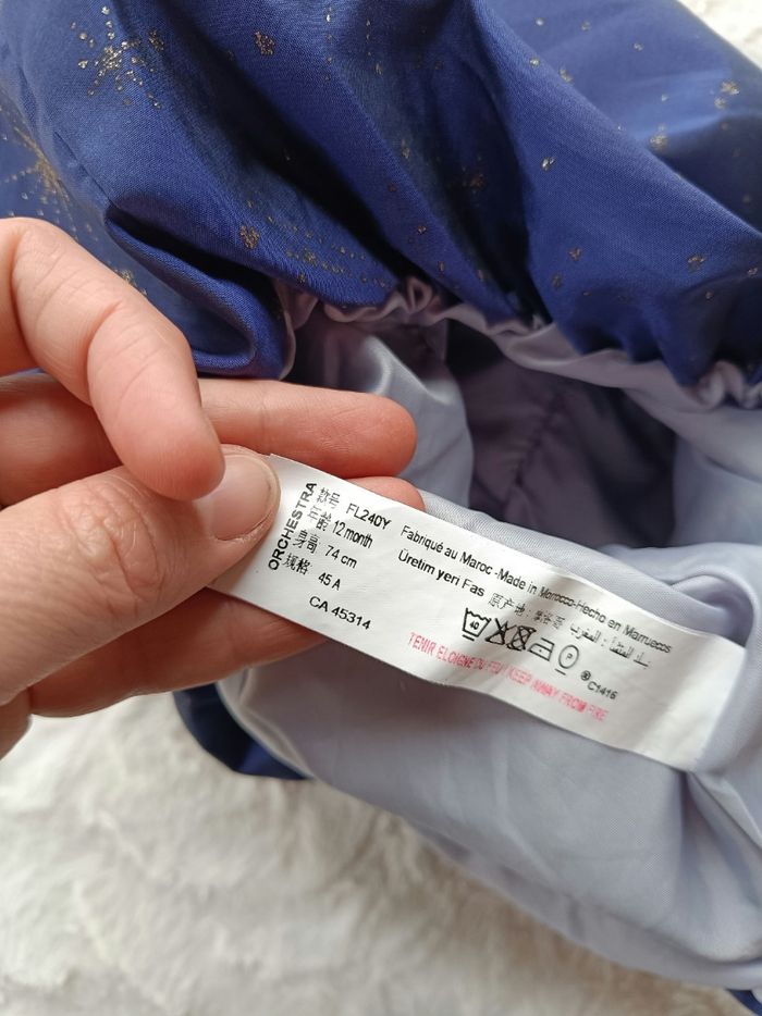 Robe de fête style boule anniversaire mariage Noël Fille 12 mois étoile Orchestra Pomme Framboise - photo numéro 8