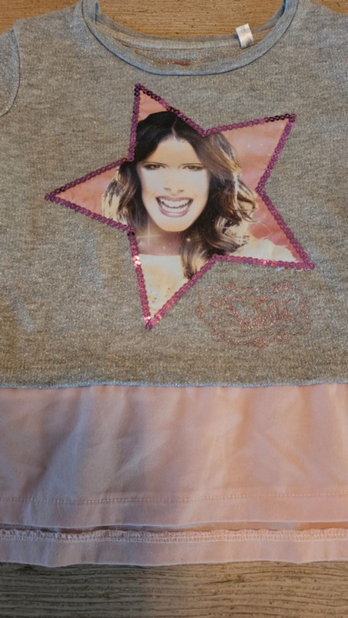 Pull léger à manches longues, gris clair, Disney, Violetta, 8 ans - photo numéro 4