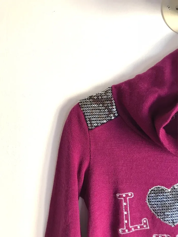 Pull col roulé à strass 8 ans - photo numéro 3