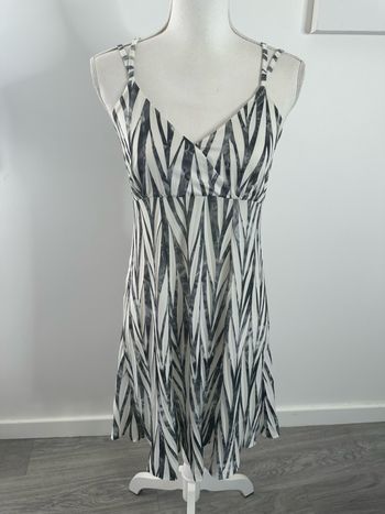 Robe bariolée blanche et grise Xanaka Y2K Vintage T38 M