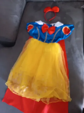 Robe déguisement blanche neige princesse 4/5 ans