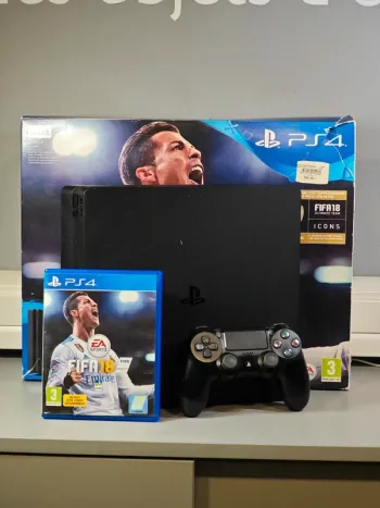 Console PS4 Slim Pack FIFA 18 / 500Go/ Manette/ Jeu/ Boîte/ OS 12.52/ Gar 1an