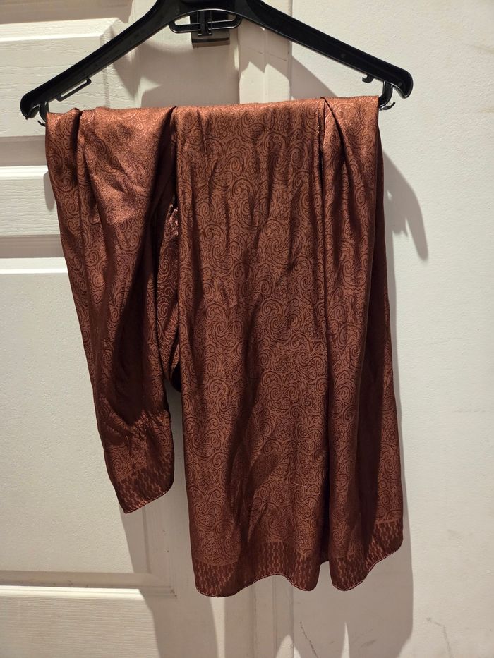 Lot de deux foulard marron et blanc imprime - photo numéro 5