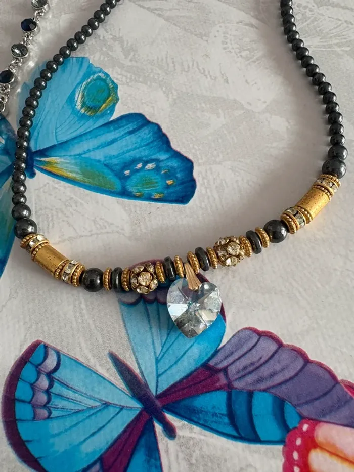 Ensemble collier bracelet pendentif cœur - photo numéro 2