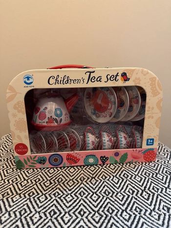 WDK - Dînette en métal fleurie 15 pièces - Tea set dès 3 ans