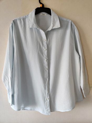 Chemise vintage rayée bleue