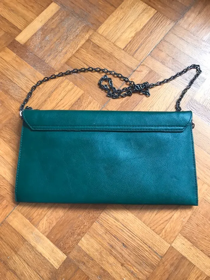 Sac pochette en cuir verte Parfois - photo numéro 5