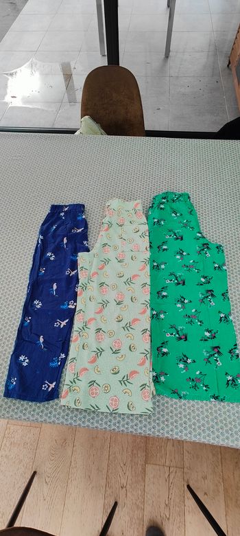 Lot de 3 pantalons fluides d'été 8 ans 