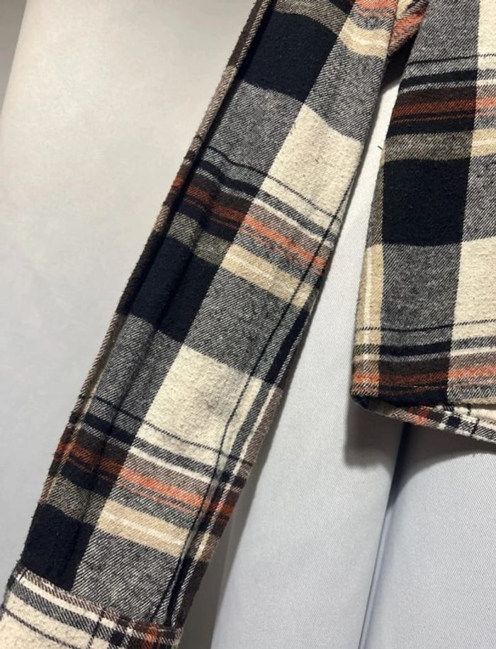 Chemise courte épaisse femme à carreaux - photo numéro 2