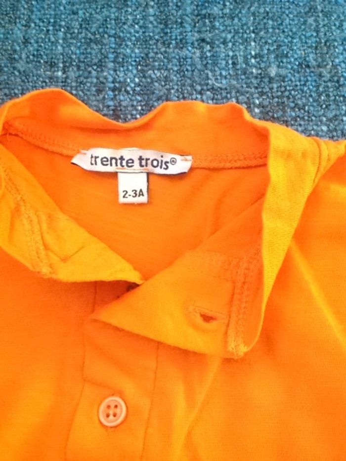 Tee-shirt manches longues Trente Trois orange - 2/3 ans - photo numéro 3